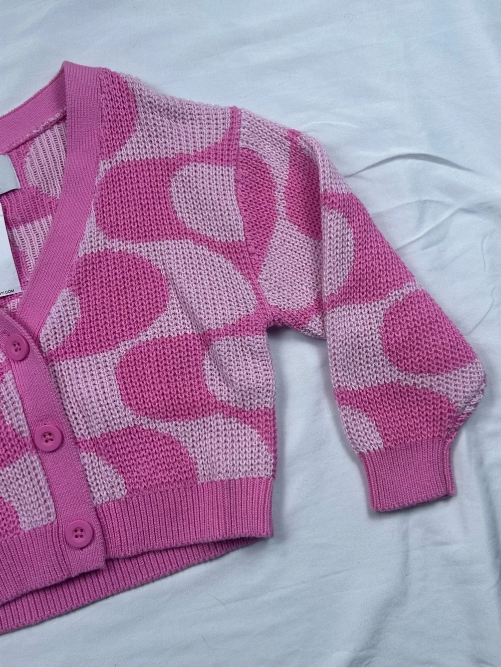 NWT Old Navy Pink Geometric Print Button-Front Cardigan Sweater Girls XS (5)
